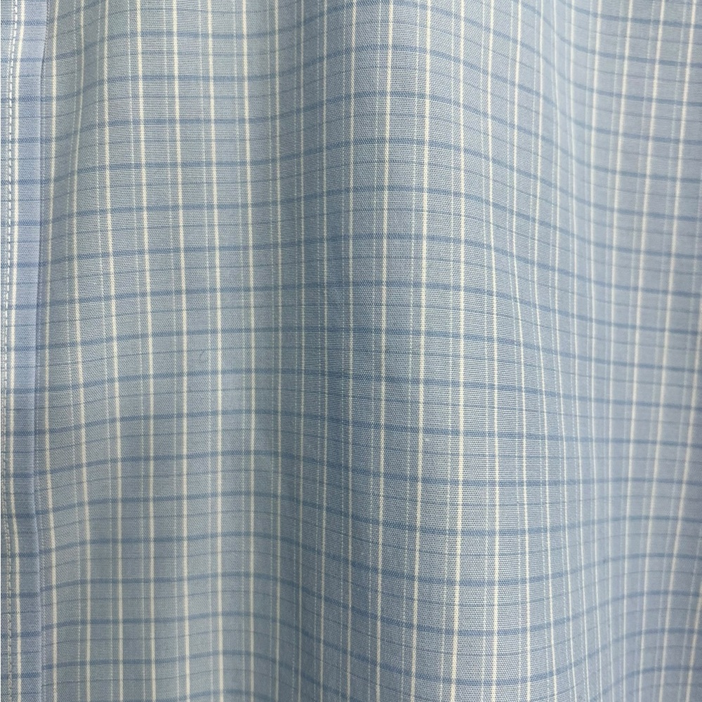 Banana Republic Blue White plaid Slim‎ fit Dress shirt size XL - Picture 6 of 8